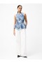 Charlotte Denim Jacquard Peplum Top Light Wash | Women French Connection Tops