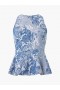 Charlotte Denim Jacquard Peplum Top Light Wash | Women French Connection Tops