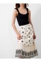 Embroidered Felicity Midi Skirt Classic Cream/black | Women French Connection Skirts