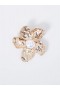Faux Pearl Detail Flower Brooch Gold | Women French Connection Jewellery