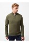 Half Zip Knitted Jumper Olive Green | Men French Connection Knitwear