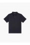 Jacquard Short Sleeve Polo Shirt Black | Men French Connection T-Shirts And Polo Shirts