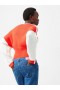 Lily Drop Shoulder Colour Block Jumper Scarlet Red/porcelain Cream | Women French Connection Knitwear