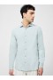 Long Sleeve Linen Blend Shirt Mist Green | Men French Connection Shirts