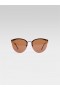 Metal Cat Eye Rimless Sunglasses Tan | Women French Connection Sunglasses