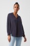 Rhodes Recycled Crepe Popover Shirt Utility Blue | Women French Connection Tops