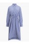 Rhodes Stripe Poplin Shirt Dress Linen White/marine | Women French Connection Dresses