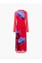 Smokey Placement Long Sleeve Floral Dress Red Multi | Women French Connection Dresses