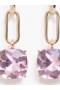 Square Crystal Link Drop Earrings Pink/gold | Women French Connection Jewellery
