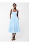 Sweetheart Textured Strap Midi Dress Cashmere Blue | Women French Connection Dresses