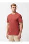 Textured Short Sleeve T-shirt Red Brick | Men French Connection T-Shirts And Polo Shirts