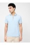 Tipped Collar Zip Polo Shirt Sky | Men French Connection T-Shirts And Polo Shirts