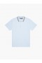 Tipped Collar Zip Polo Shirt Sky | Men French Connection T-Shirts And Polo Shirts