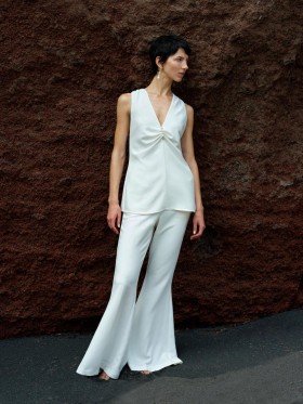 Arlette Flared Leg Trousers Summer White | Women French Connection Trousers