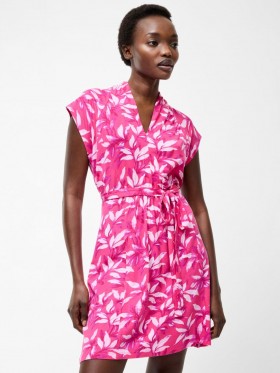 Avalina V Neck Mini Dress Raspberry Sorbet | Women French Connection Dresses