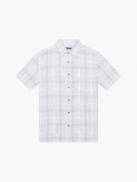 Barrow Dobby Short Sleeve Shirt Blue | Men French Connection Shirts