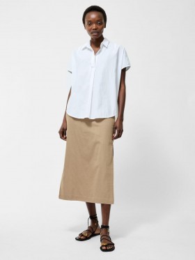 Broderie Back Short Sleeve Popover Shirt Linen White | Women French Connection Shirts