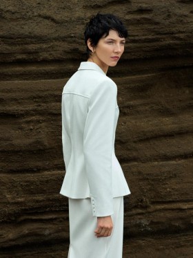 Cannes Twill Fitted Blazer Summer White | Women French Connection Tailoring