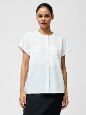 Capriana Crepe Cap Sleeve Yoke Top Summer White | Women French Connection Tops