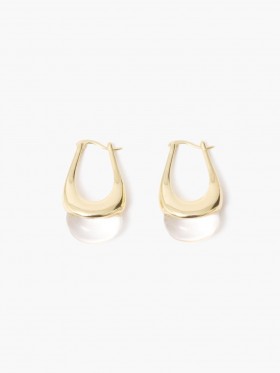 Crystal Droplet Hoop Earrings Crystal Clear/gold | Women French Connection Jewellery