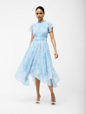 Diana Gathered Flowing Dress Cashmere Blue | Women French Connection Dresses