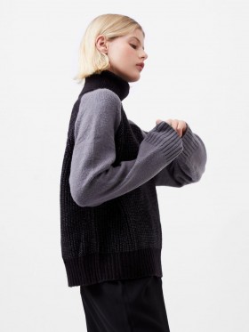 Kessy High Neck Knit Jumper Charcoal/warm Graphi | Women French Connection Knitwear