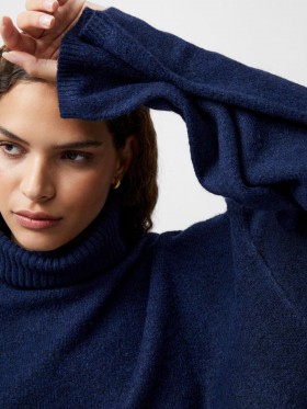 Kezia Recycled Roll Neck Jumper Marine | Women French Connection Knitwear