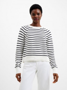 Lillie Mozart Stripe Jumper Summer White/utility Blue | Women French Connection Knitwear