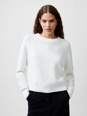 Lilly Mozart Crew Neck Jumper Summer White | Women French Connection Knitwear