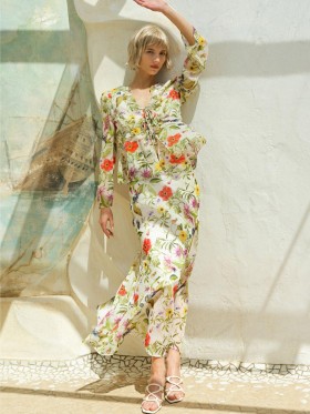 Monica Hallie Maxi Skirt White Multi | Women French Connection Skirts