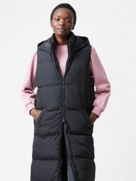 Row Long Gilet Black | Women French Connection Coats And Jackets