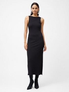Sadie Textured Boat Neck Dress Blackout | Women French Connection Dresses