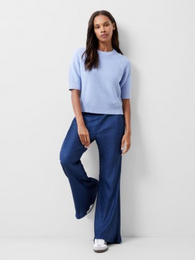 Scarlette Plisse Trousers Midnight Blue | Women French Connection Trousers