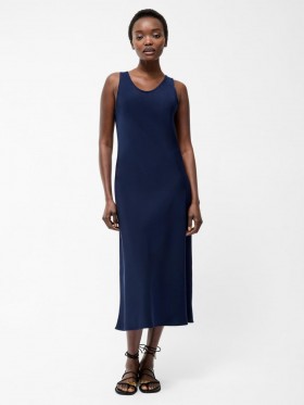 Scoop Satin Slip Dress Midnight | Women French Connection Dresses