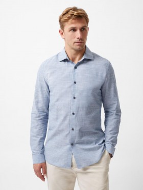 Slim Fit Cutaway Collar Stripe Shirt Navy Stripe | Men French Connection Shirts