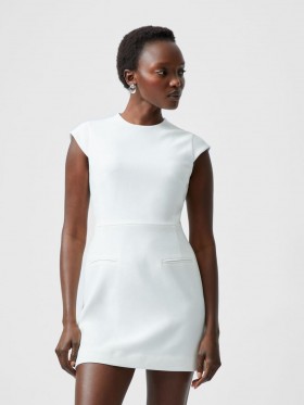 Whisper Crew Neck Mini Dress Summer White | Women French Connection Dresses