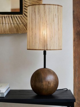 Wood Kinsha Table Lamp | French Connection Lighting