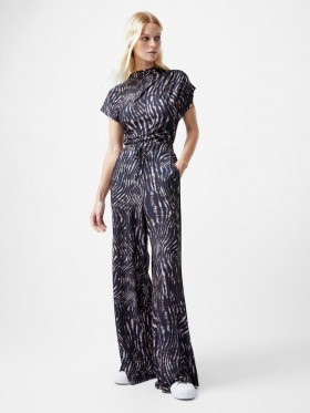 Zina Portia Wide Leg Printed Trousers Brown Multi | Women French Connection Trousers