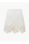  Sciorta Mini Bróidnithe Twill Ateena Ecru | Sciortaí French Connection do Mhná