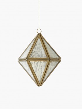  Ornáid Bauble Diamant Seanré Scáthán Óir/Seanré | Gabhálais Baile French Connection