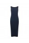リブ編みスラッシュネックミディドレス ミッドナイト | フレンチコネクション レディース ドレス