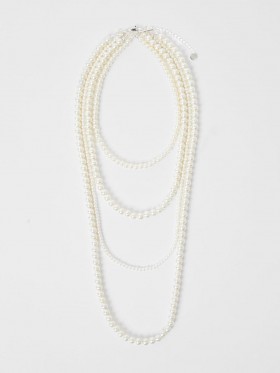 レイヤードフェイクパールネックレス ホワイト | フレンチコネクション ジュエリー レディース