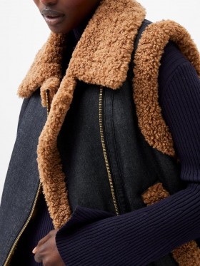 メリー デニム ジレ インディゴ | フレンチコネクション レディース コート＆ジャケット