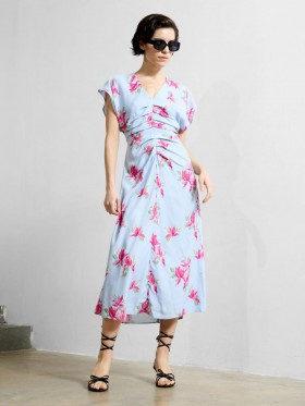 ヴィヴィアン エコ ビスコース フロントドレス スカイブルー | フレンチコネクション レディース ドレス