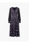 Kjole med polkaprikker fra Candice i sateng, svart/hvit | Kjoler til dame fra French Connection