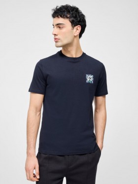  Abstrakt blomst økologisk grafisk t-skjorte svart | Herre French Connection t-skjorter og poloskjorter