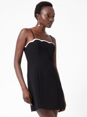  Azra Kontrast Minikjole Svart/porselen CRM | Dame Kjoler fra French Connection