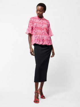  Cass Pintuck Skjorte Rød Multifarget | Damebluser fra French Connection