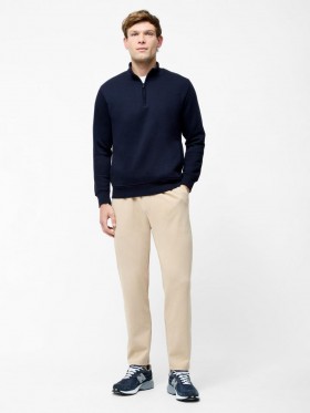  Genser med halv glidelås og traktutringning i marineblå | Herre French Connection strikkeplagg