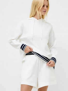  Pantaloni scurți cu dungi, vară, alb/miezul nopții | Pantaloni scurți French Connection pentru femei